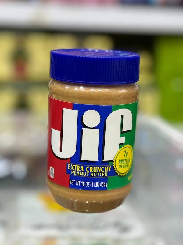 کره بادام‌زمینی ترد و مغزدار جیف (Jif Extra Crunchy Peanut Butter) — ۴۵۴ گرم