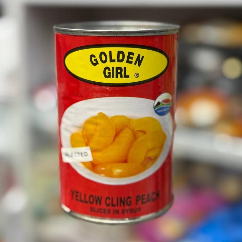 کنسرو هلوی زرد گلدن گرل (Golden Girl Yellow Cling Peach) 