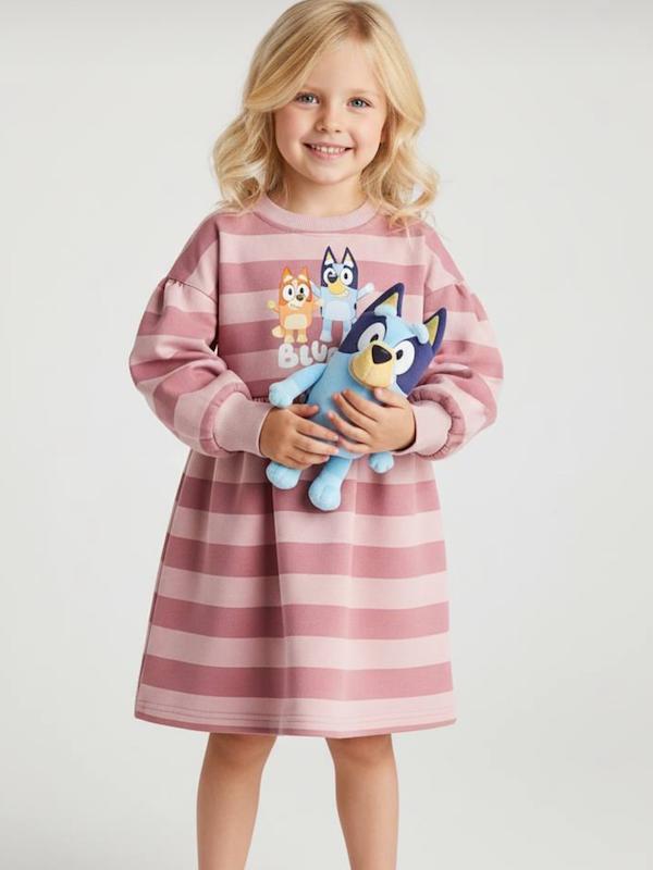 پیراهن دخترانه داخل کرکی | Kids Fleece-Lined Cartoon Sweater 