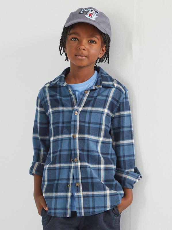 پیراهن پشمی چهارخانه بچگانه