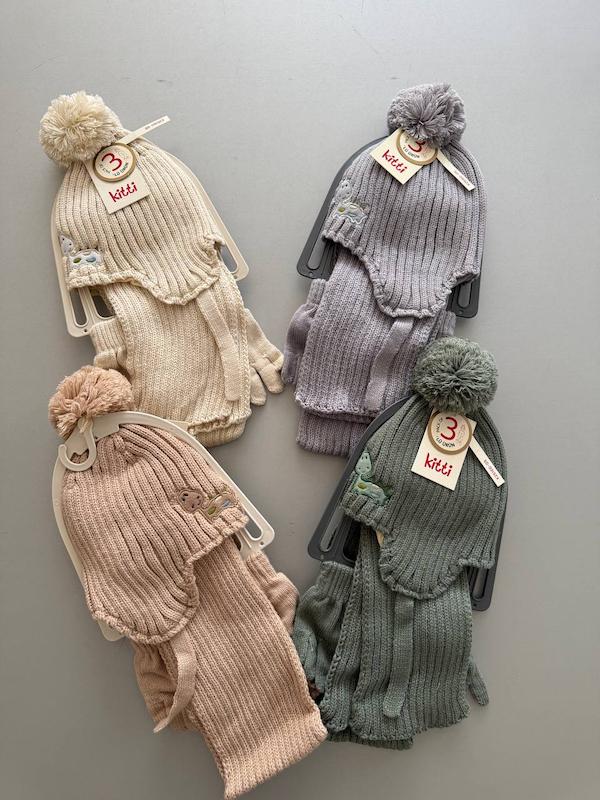 ست ۳ تکه کلاه، شال گردن و دستکش