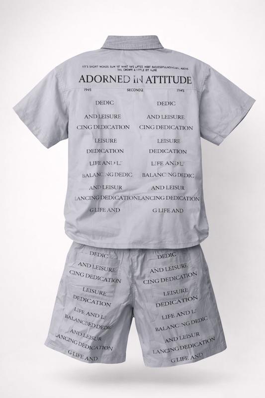 ست پیراهن و شلوارک کتان کاغذی