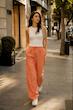 شلوار لینن زنانه بگ بنتون | Benetton Linen Pants