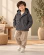 سوئیشرت کتان آستر دار | Kids Hooded Utility Jacket