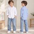 پیراهن کتان آستین بلند H&M
