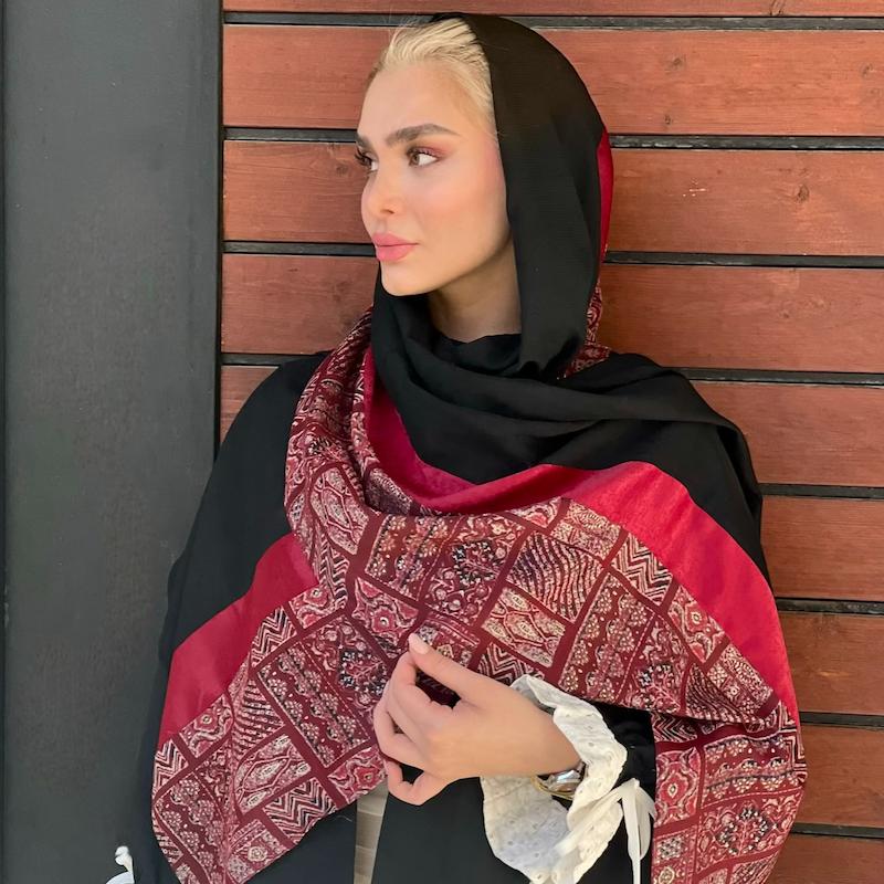 شال مشکی آلبالویی 🖤🍒