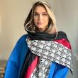 شال مشکی سفید 🌹