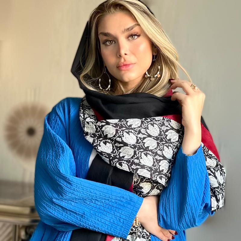 شال مشکی سفید 🌹
