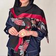 شال مشکی حاشیه چرخکاری