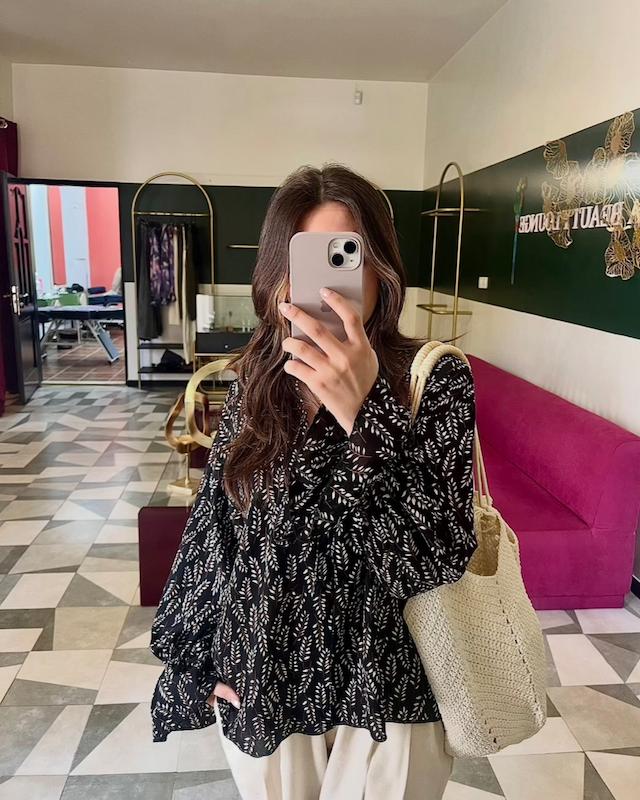 شومیز حریر گندم 🌼