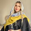 شال آبی خردلی 🩵💛