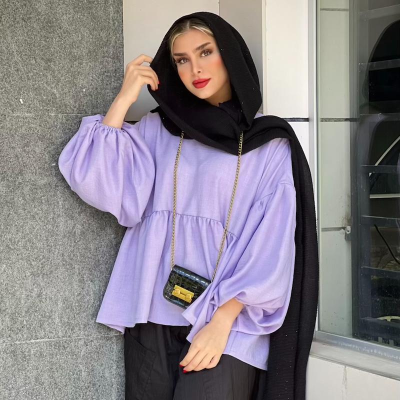 شومیز آستین پفی 