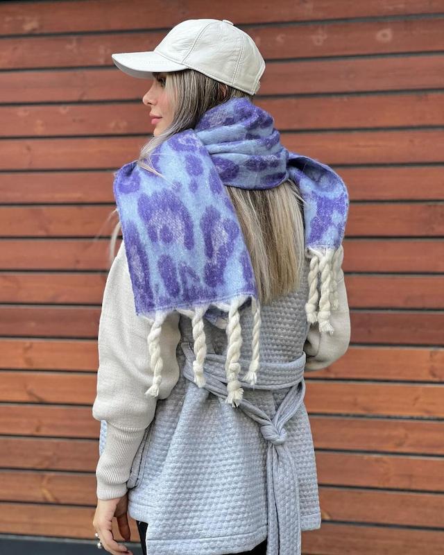 Big scarf  - بیگ اسکارف پلنگی ( رنگبندی ) 🧣 -کپی