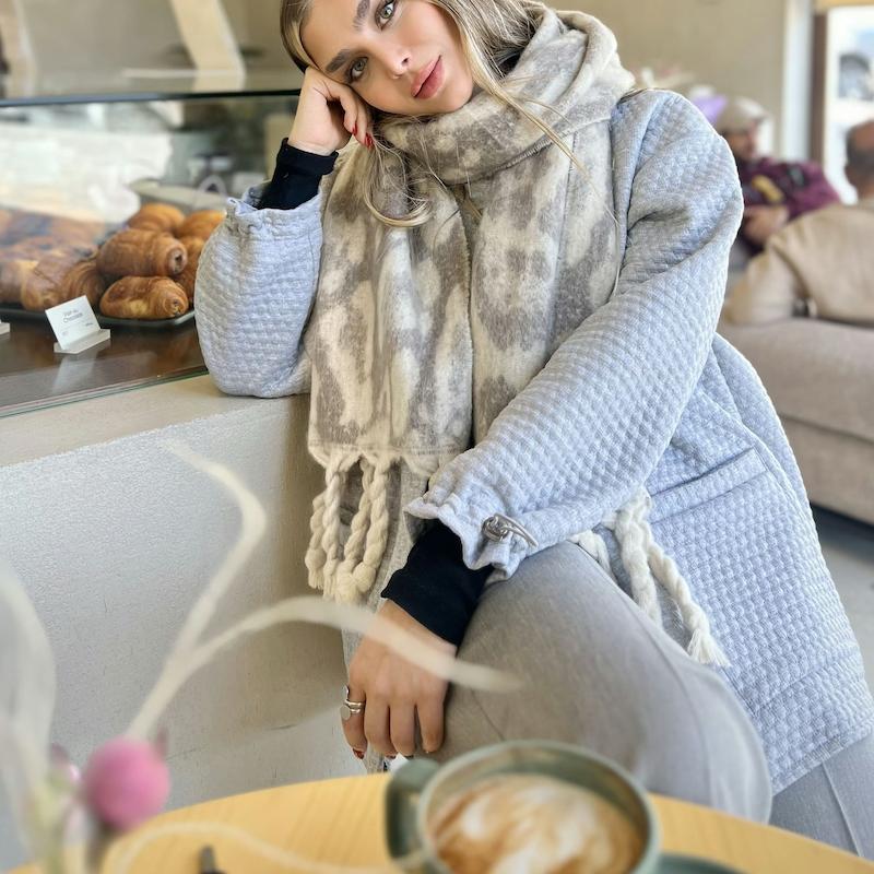 Big scarf  - بیگ اسکارف پلنگی ( رنگبندی ) 🧣 