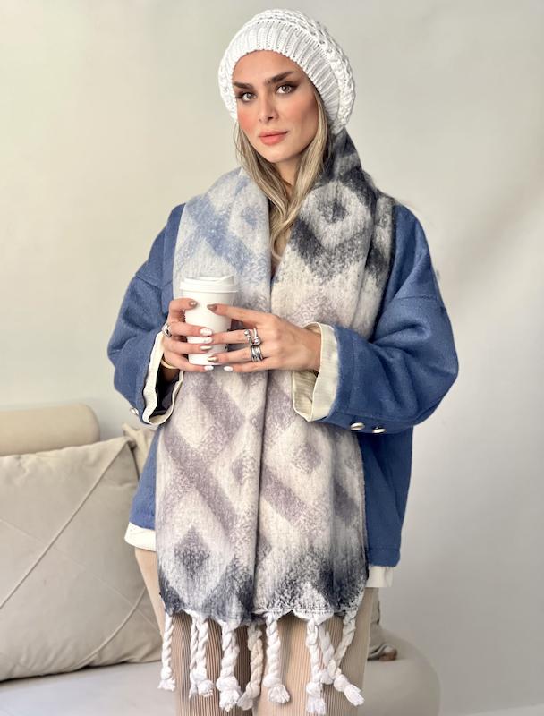 Big scarf  - بیگ اسکارف پلنگی ( رنگبندی ) 🧣 
