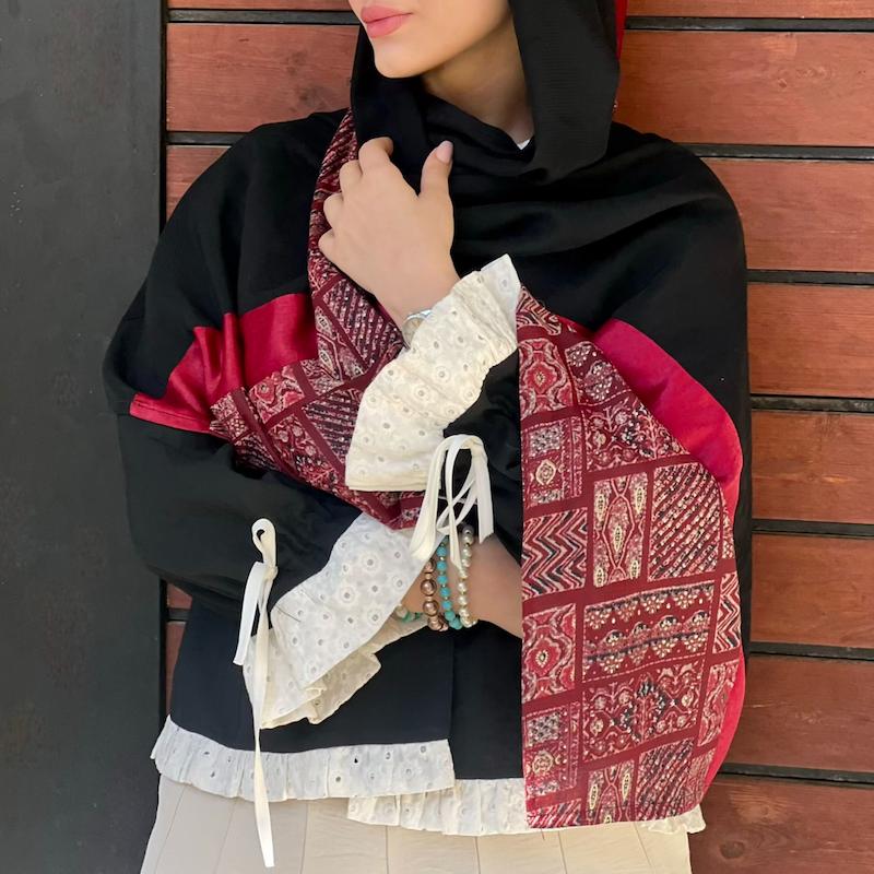 شال مشکی آلبالویی 🖤🍒