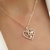 گردنبند زنانه ژوپینگ مدل قلبی کد AAB753