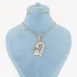 گردنبند زنانه ژوپینگ مدل قلب درخشان کد AAB832