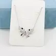 گردنبند زنانه مدل پاپیون کد AAB937