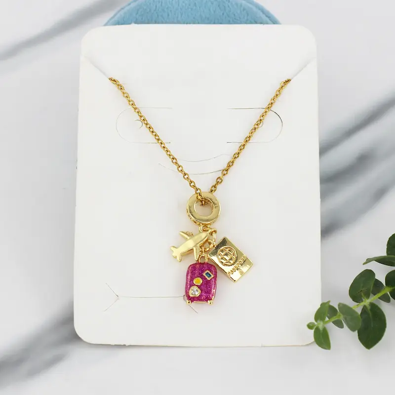 گردنبند زنانه مدل چارم مسافرت کد AAB924