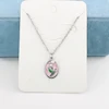 گردنبند زنانه میناکاری مدل گل کد AAB956