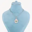 گردنبند زنانه میناکاری مدل گل کد AAB956
