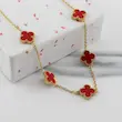 گردنبند زنانه مدل گل ونکلیف کد AAB658