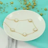 گردنبند زنانه مدل گل ونکلیف کد AAB738