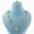 گردنبند زنانه مدل گل ونکلیف کد AAB659