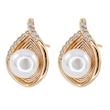 گوشواره میخی زنانه ژوپینگ مدل هسته زردآلو کد AAC1350