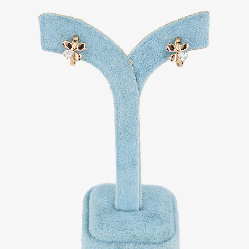 گوشواره حلقه‌ای زنانه ژوپینگ مدل گل کد AAC1307