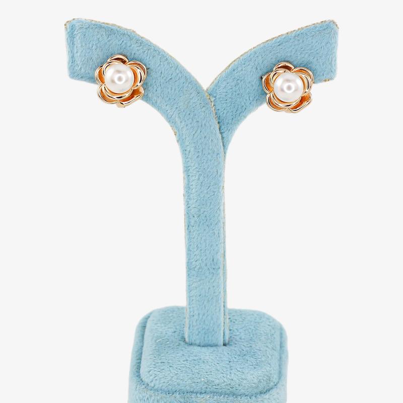 گوشواره حلقه‌ای زنانه ژوپینگ مدل گل کد AAC1290