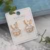 گوشواره زنانه ژوپینگ مدل خرگوش کد AAC1056