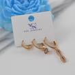 گوشواره زنانه وای اس ایکس مدل بی نهایت و فراتر از آن کد AAC836 بسته سه عددی