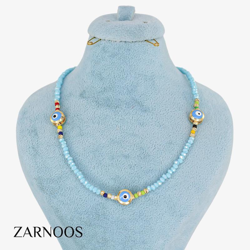 گردنبند زنانه مدل منجوقی کد AAB742