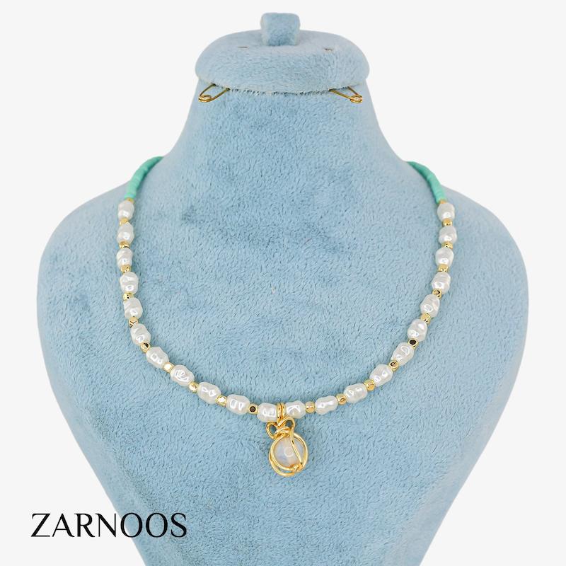 گردنبند زنانه مدل منجوقی کد AAB735