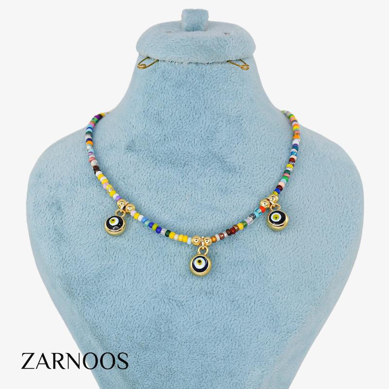 گردنبند زنانه مدل منجوقی کد AAB721