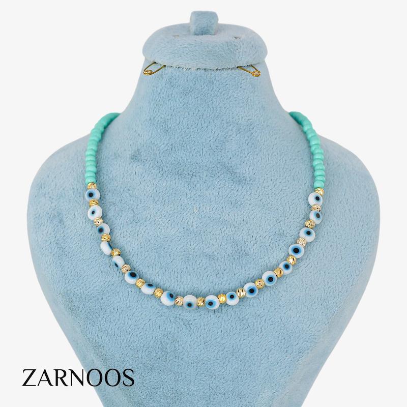 گردنبند زنانه مدل منجوقی کد AAB717
