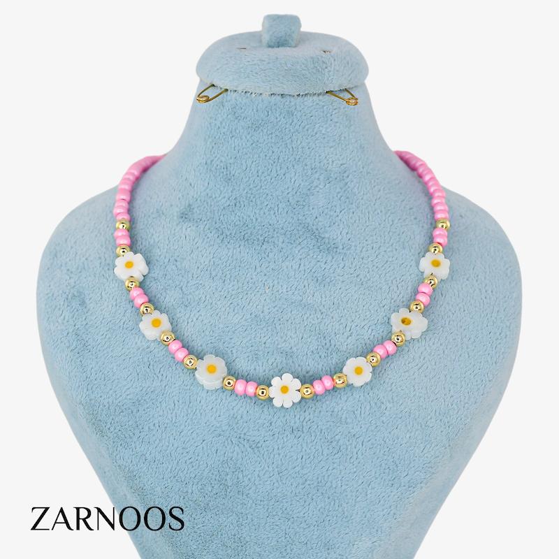 گردنبند زنانه مدل منجوقی کد AAB715