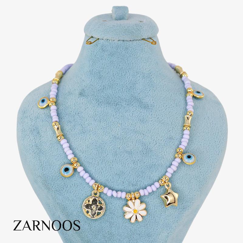 گردنبند زنانه مدل منجوقی کد AAB704