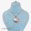 گردنبند زنانه مدل میناکاری کد AAB690