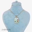 گردنبند زنانه مدل میناکاری کد AAB687