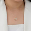 گردنبند زنانه ژوپینگ مدل گل کد AAB554