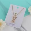 گردنبند زنانه ژوپینگ مدل ساعت شنی کد AAB475