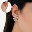 گوشواره زنانه ژوپینگ مدل گل نامتقارن کد AAC547