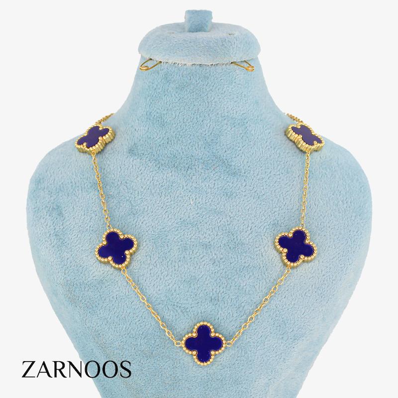 گردنبند زنانه مدل گل ونکلیف کد AAB740