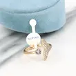 انگشتر زنانه ژوپینگ مدل ماهی کد AAE967