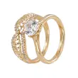 ست حلقه و پشت حلقه زنانه ژوپینگ کد AAE966 پک دو عددی