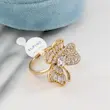 انگشتر زنانه ژوپینگ مدل شبدر کد AAE953