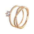 ست حلقه و پشت حلقه زنانه ژوپینگ کد AAE344 پک دو عددی